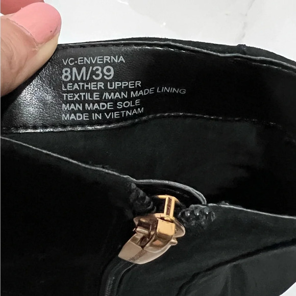 Vince Camuto Black Enverna Block Heel Bootie 8 - Picture 9 of 9